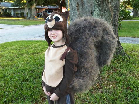 squirrel costume halloween|homemade squirrel costume.